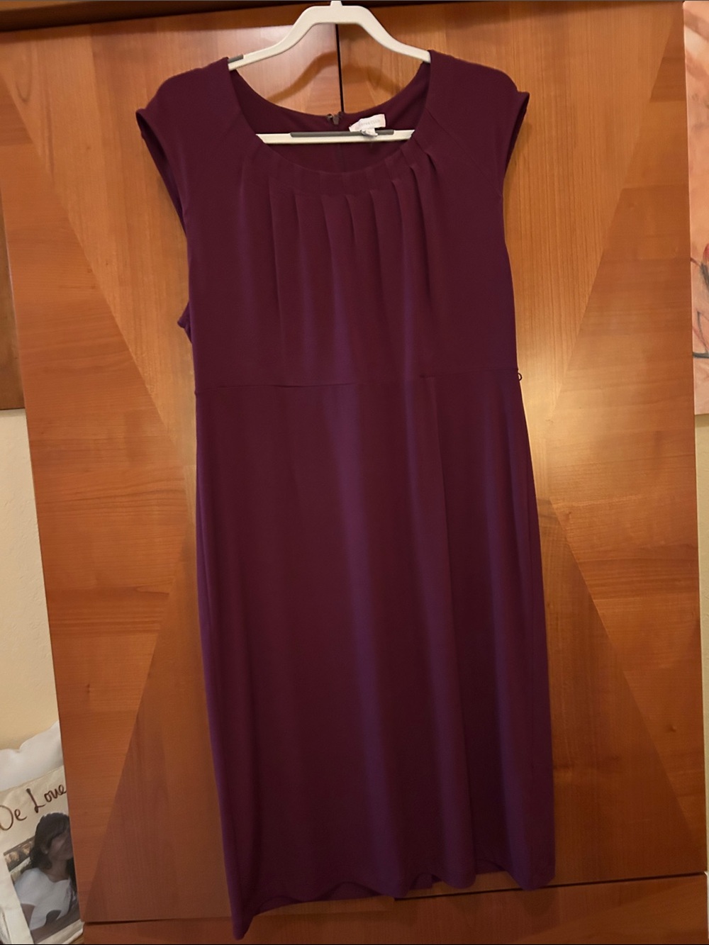Charter Club Plum Cap-Sleeve Pleated Yoke Midi Dress